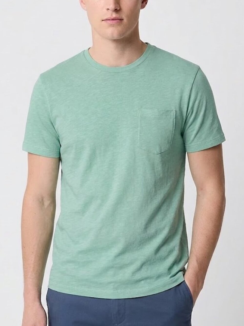 J. Crew Men's Washed Jersey Pocket Short Sleeve Tee Green Size XL